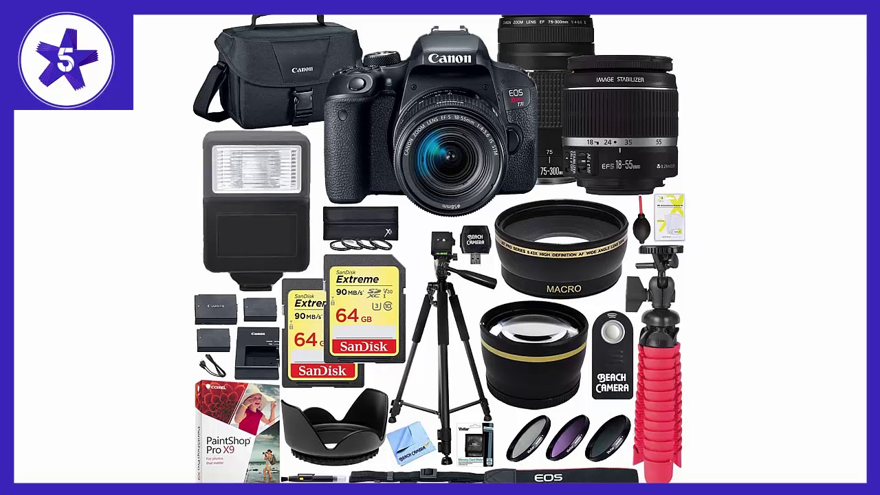 Canon EOS Rebel T7i DSLR Camera with EF-S 18-55mm IS STM Review - YouTube