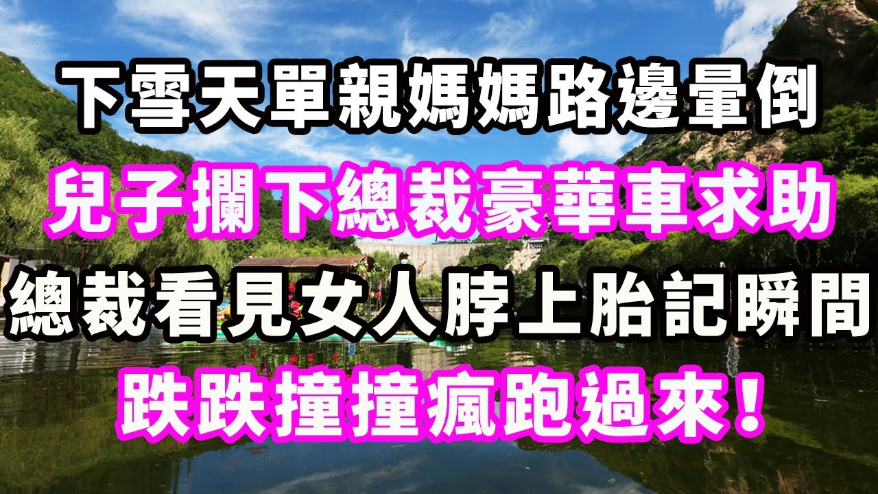 下雪天單親媽媽路邊暈倒，兒子攔下總裁豪華車求助，總裁看見女人脖上胎記瞬間，跌跌撞撞瘋跑過來！#爽文#大女主#現實情感#家庭