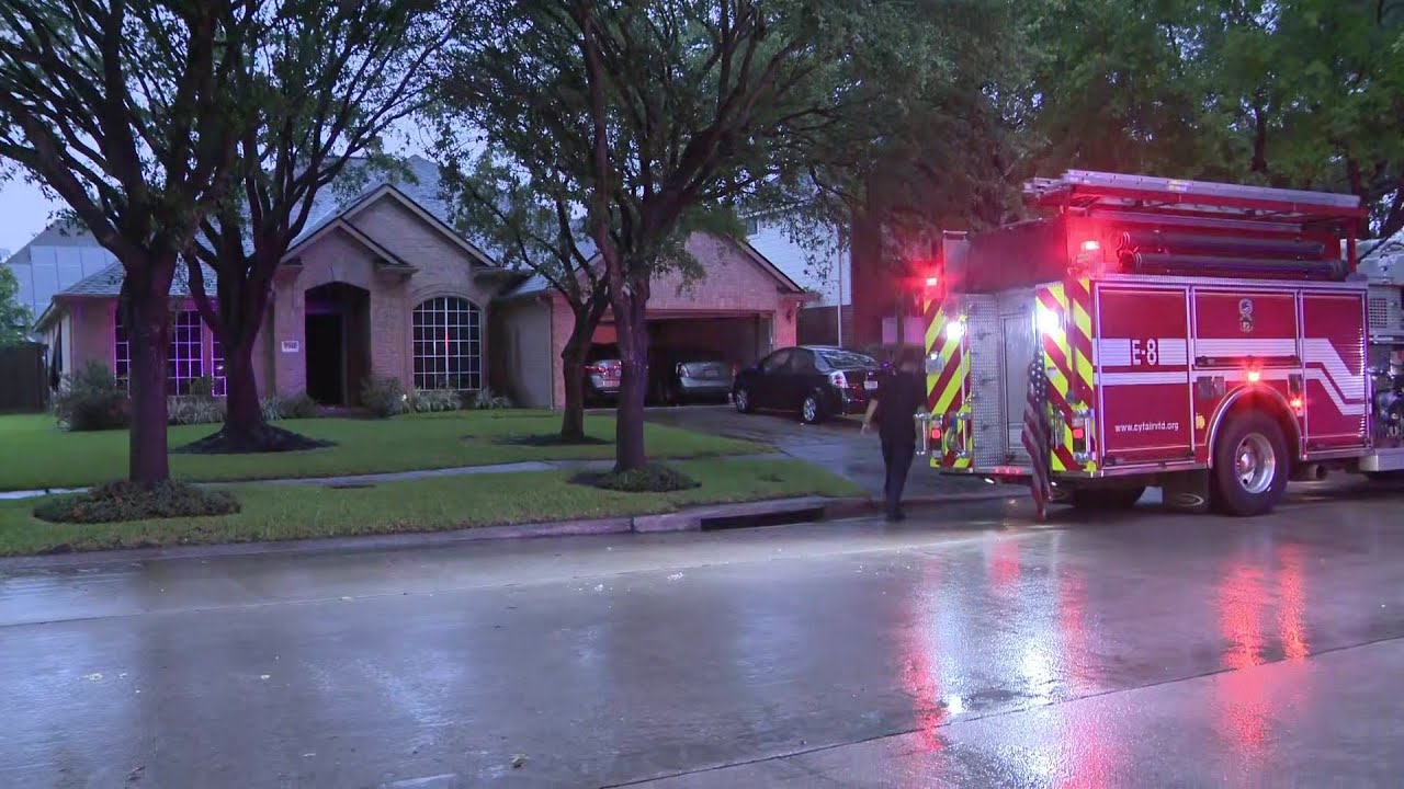 Lightning strike causes house fire