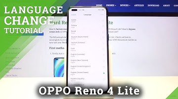 How to Change System Language in OPPO Reno 4 Lite – Find Language List