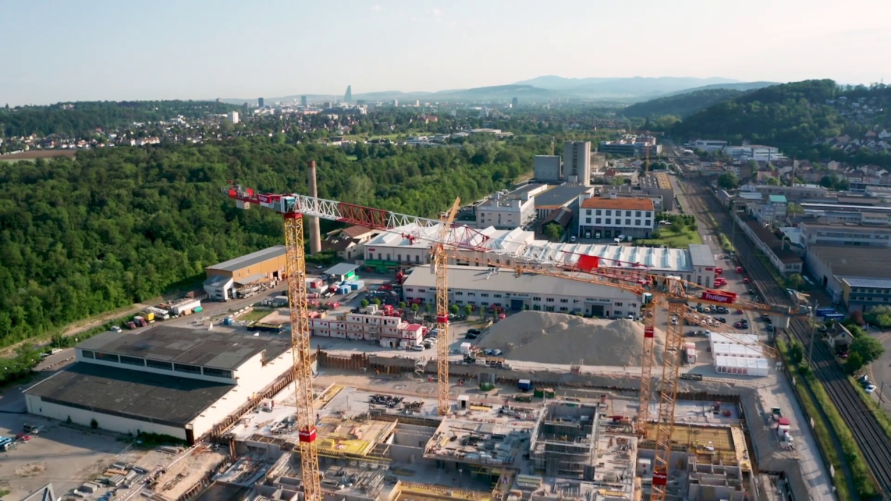 Baustelle uptownBasel – Drohnenaufnahmen vom 5. Juni 2019