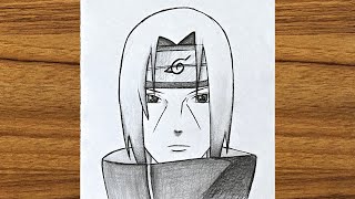Easy anime drawing | how to draw Itachi Uchiha step by step || Easy drawing ideas for beginners