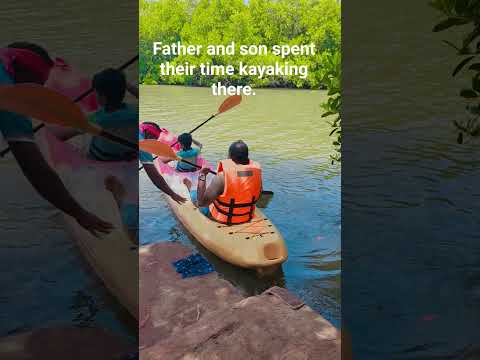 Father-son time 🧿😍 #honnavar #kayaking #fatherson #makingmemories