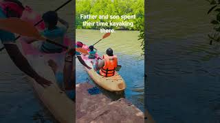 Father-son time 🧿😍 #honnavar #kayaking #fatherson #makingmemories