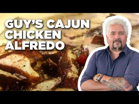 Guy Fieri Makes Cajun Chicken Alfredo | Food Network