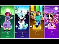 Ragatha🆚Crafty Horn🆚Steve Minecraft🆚Pomni Exe . 🎶 Who Will Win ? 🎯🔥 - Tiles Hop EDM Rush!