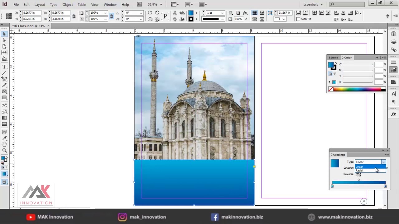 Gradient Tool, Adobe Indesign Tutorial - Urdu /Hindi - YouTube