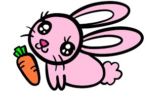 토끼 그림 그리기 How to Draw a Bunny Rabbit Easy