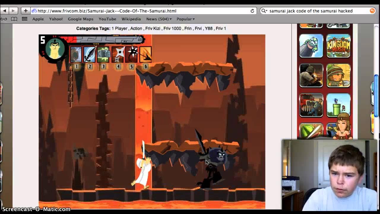 Samurai Jack code of the samurai weapon codes - YouTube