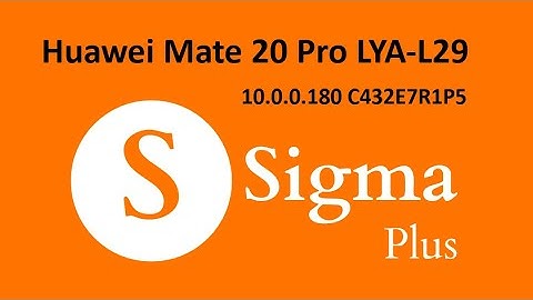 Huawei Mate 20 Pro LYA-L29 firmware 10.0.0.180 C432E7R1P5 Backup dump flash secure certificate data