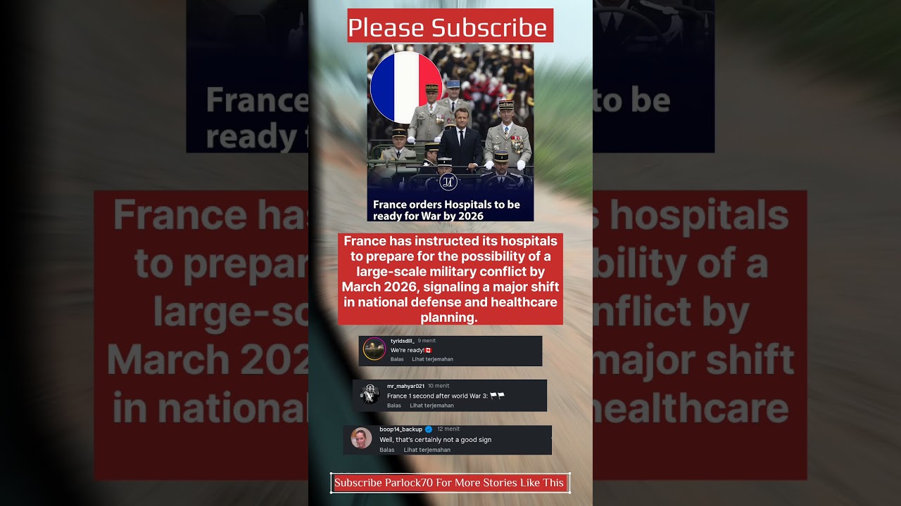 France Orders Hospitals to Prepare for War by 2026 | Macron’s New Directive