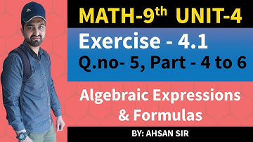 class 9 math chapter 4 exercise 4.1 Q5  Part(4,5,6)