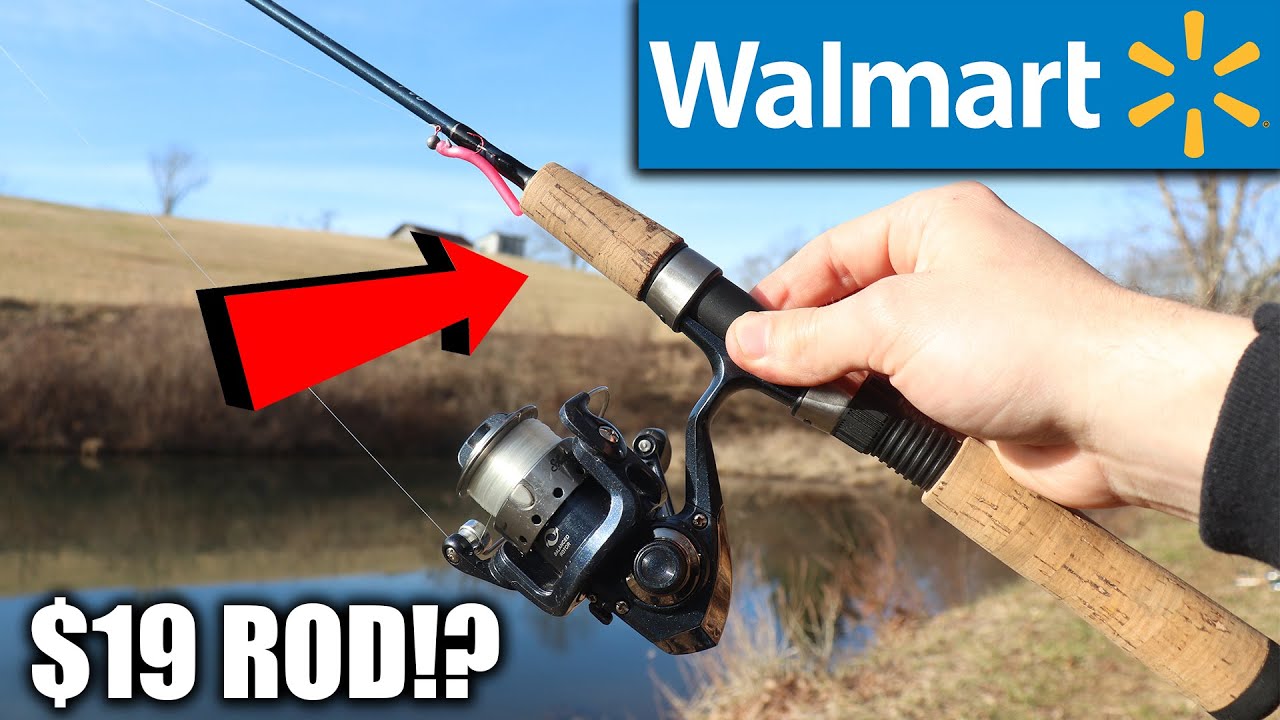 Walmart Fishing Rod Review (CHEAP Fishing Setup) 