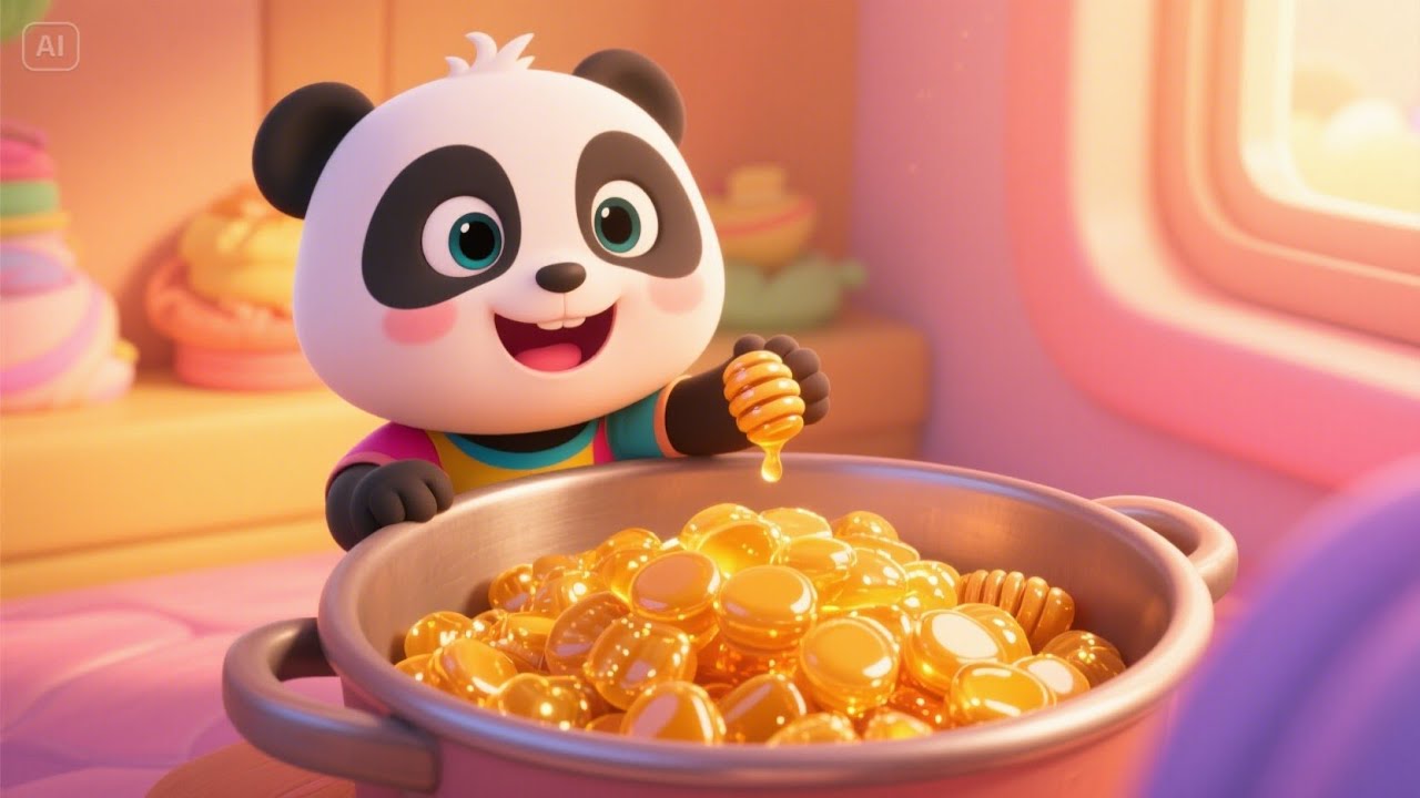 Baby Panda’s Rainbow Ride | Magical Panda Song for Kids | Colorful Adventure Rhyme