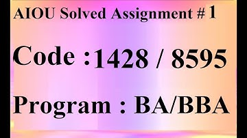 AIOU Code 1428 / 8595 Solved Assignment No 1 Spring 2025 | Commercial Geography