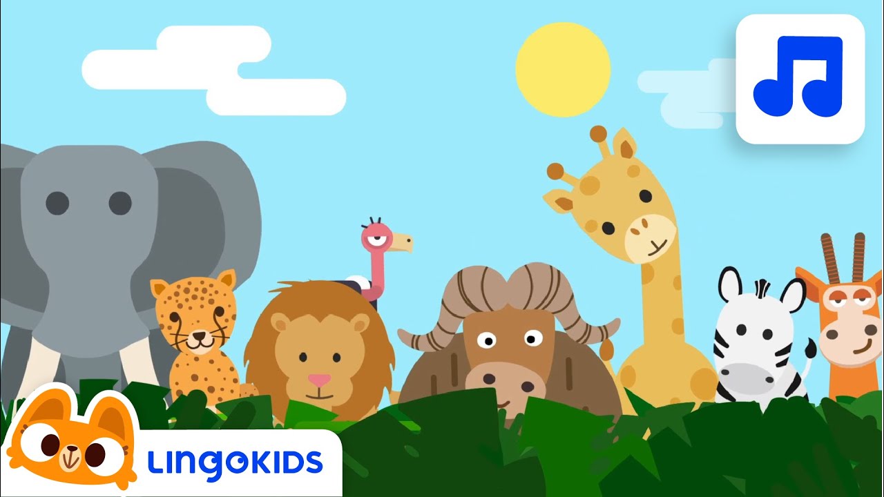 Wild Animals Song 🦒 Safari Chants for Preschoolers Lingokids Music