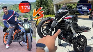 Pulsar Ns400 Vs KTM Duke 390 - Who is Faster ? Exhaust Sound & On Road Price ? Best One ?