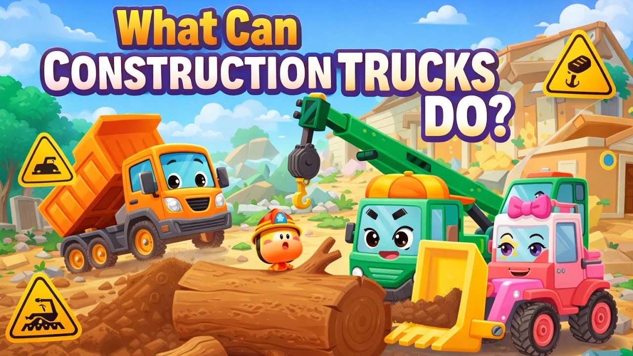🚜 What Can Construction Trucks Do? | Fun Learning for Kids🏗️  Construction Trucks at Work! EPISODE 5