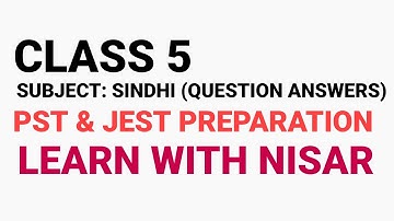 Class-5 Sindhi Question Answers | PST & JEST PREPARATION | Sindhi Class 5 | General Knowledge
