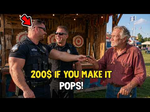 "$200 If You Hit One Plate, Pops" — The Old Vet Threw Six Knives and Never Missed Once
