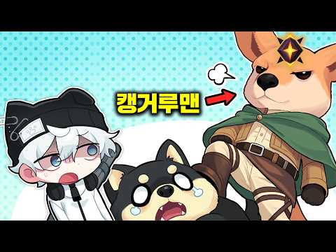 뽀삐를 이겨버리는 캥거루맨의 등장ㅎㄷㄷ