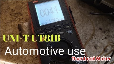 UNI-T UT81B Automotive Use