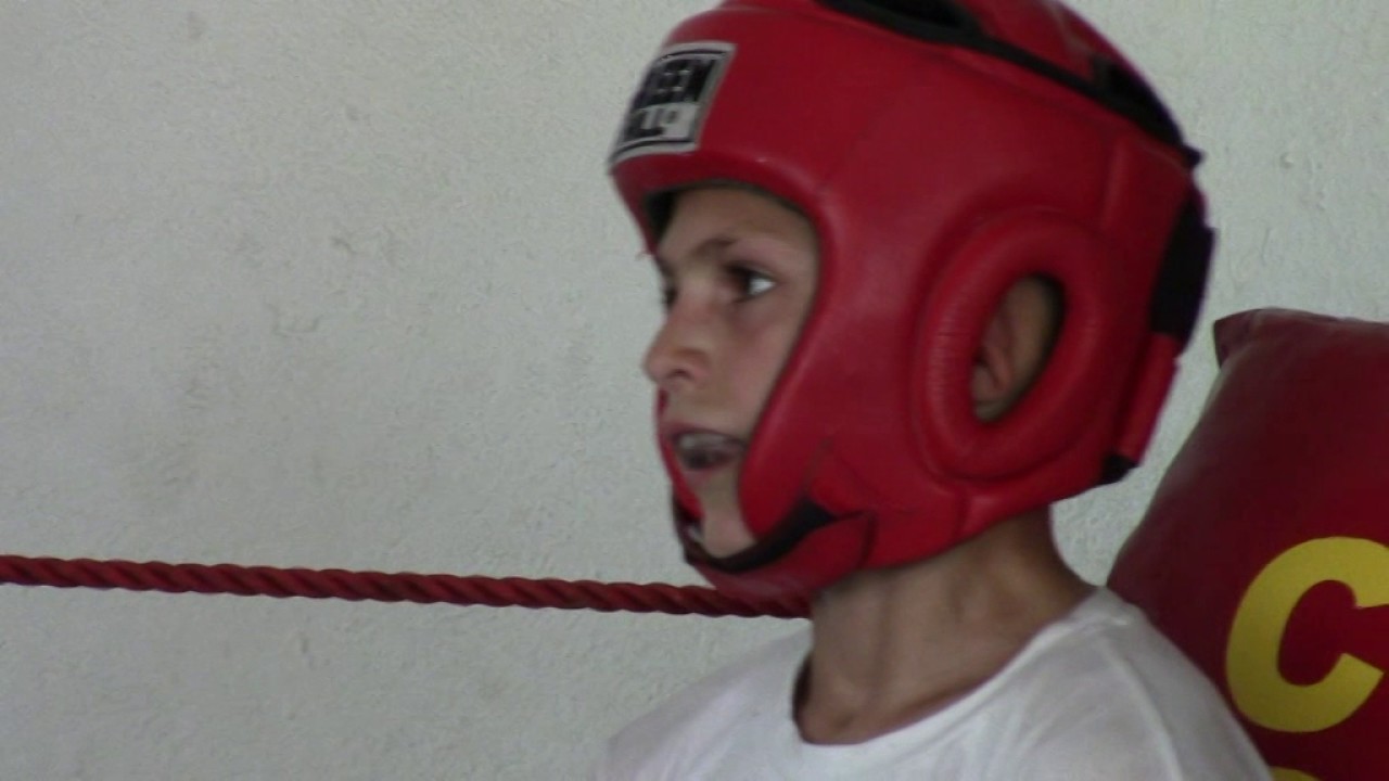 Wednesday in boxing gym , sparring partner awesome oscillator