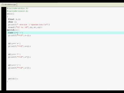 l'instruction switch dans le langage C/C++ - YouTube