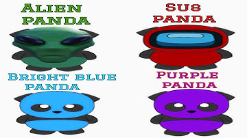 How to find Alien panda, purple panda, bright blue panda, sus panda