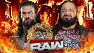 Roman Reigns vs Jacob Fatu Wwe Raw Netflix 22nd April 2026 Wwe2k25 Simulation - FULL MATCH