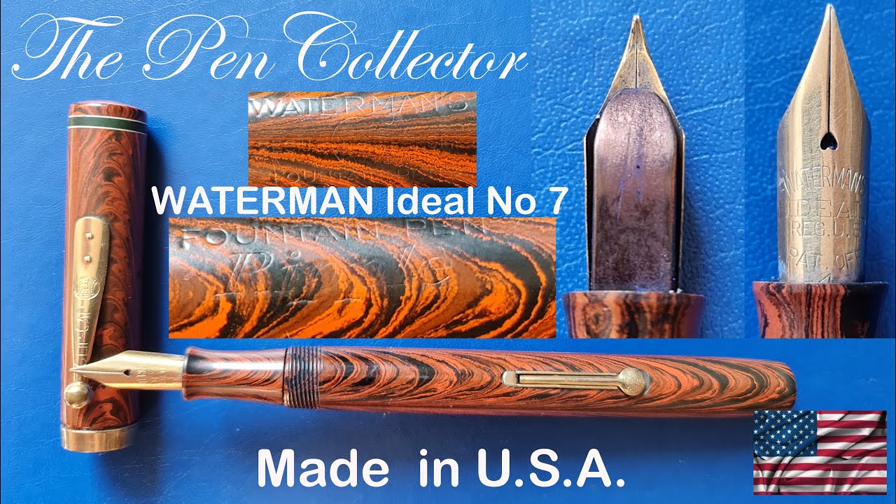 Vintage Waterman Ideal 18K Gold Nib Fountain and Ballpoint