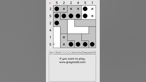 Grey is Odd - Today grids. Solution level 4 6X6 dated 04-05-2024