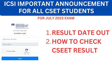 cseet july 2023 exam result date out) how to check cseet july 2023 exam result