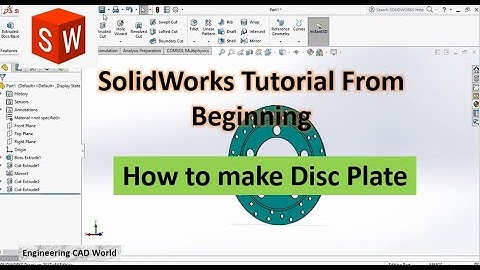 How to make Disc plate in solidWorks | #solidworks #tutorial #FEM