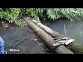 Removing small river blockages for fish