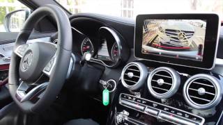 Работа системы комфортной парковки Parktronic на новом седане Mercedes Benz C Класс W205