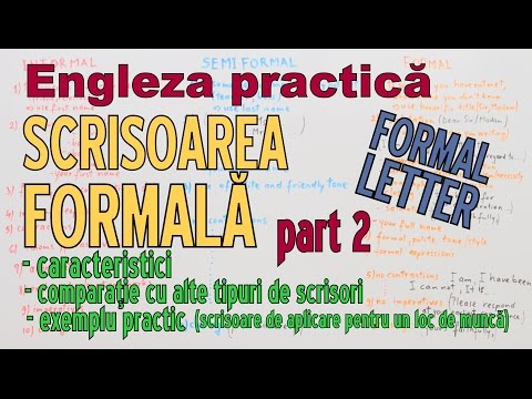 Sa Invatam Engleza Scrisoarea Formala Part 2 Let S Learn