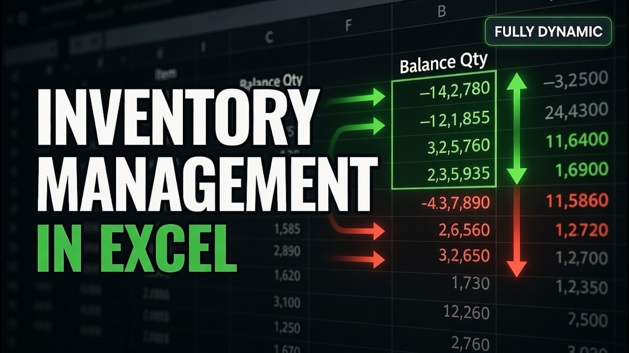 Create an Automated Inventory Management System in Excel - YouTube
