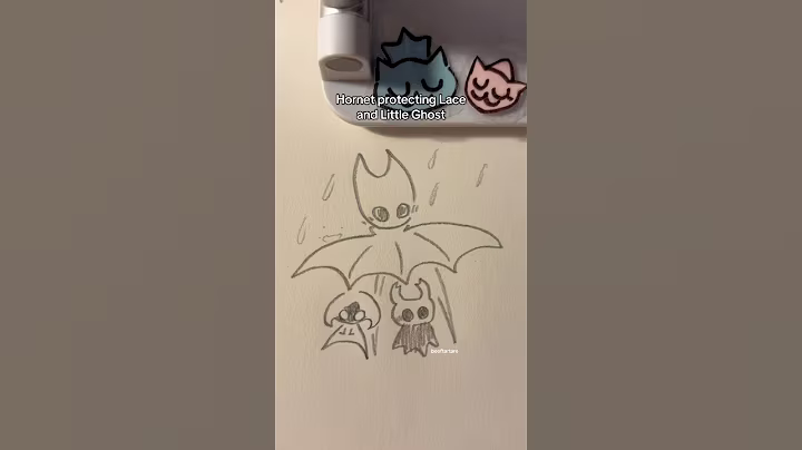 Hornet protecting Lace and Little Ghost from the rain (read full caption) #hollowknight #silksong