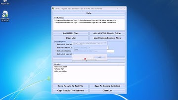 How To Use Extract Tags Or Data Between Tags In HTML Files Software