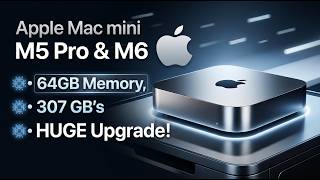 Apple Mac mini M5 Pro & M6 LEAKED — 64GB Memory, 307GB/s & HUGE Upgrade!