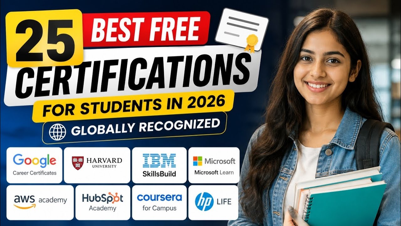 25 Best Free Certifications for Students in 2026 🎓🔥 (Globally