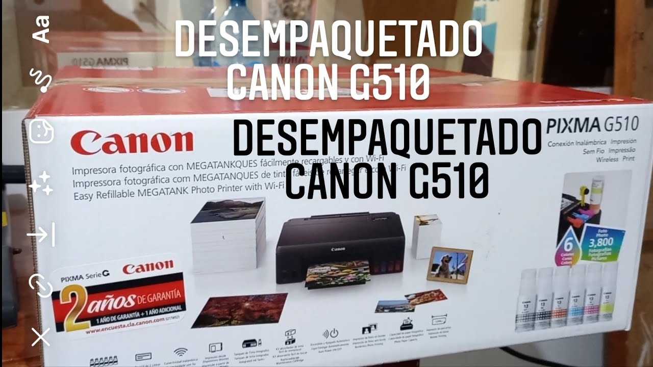 Desempaquetado y preparación de la Canon G510 - YouTube