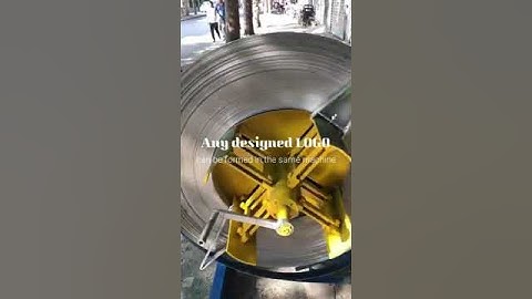 Steel strapping seal clip making machine with LOGO embossed and formed in the same machine