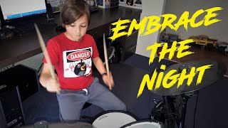 Frozen Crown | 10 year old drummer | "Embrace The Night" Drum Cover