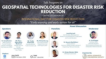 Geospatial Technologies for Disaster Risk Reduction | NGES | DRR DAY 2022