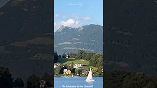 Romantic Lucerne Lake, Switzerland CH #lakeluzern #mountains #switzerland #travel #lake #beautiful