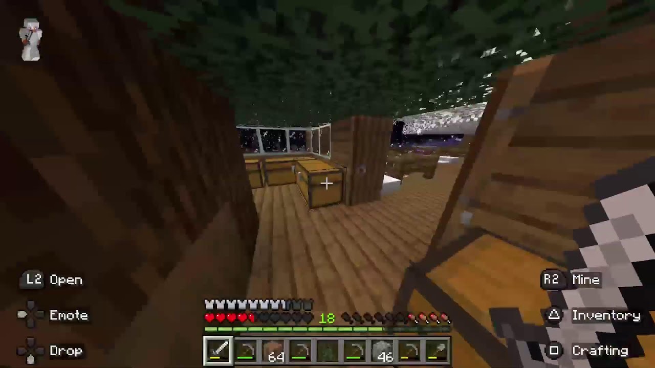 🟣 Building a TreeHouse Village Minecraft PS5 - Silent Survival Part 9