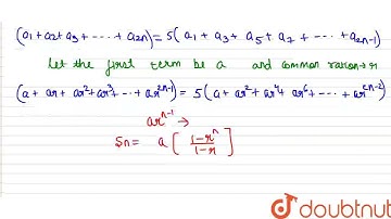 A. G.P. consists of an even number of terms. If the sum of all the\nterms is 5 times the sum of ...