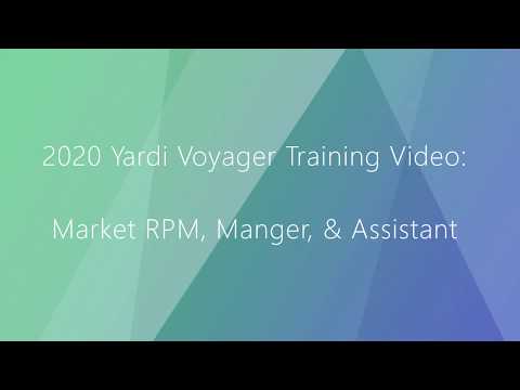 Yardi Training Video - Market